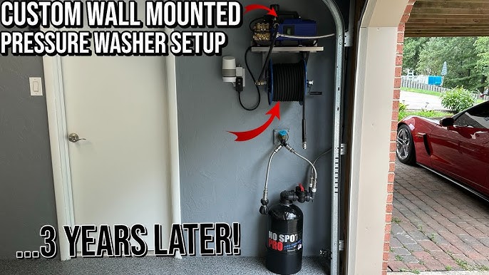 Pressure Washer Wall-Mount Frame w/ Automatic Start-Stop Function