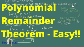 BEST Explanation of Polynomial Remainder Theorem | Find Remainder Without Long Division | Algebra