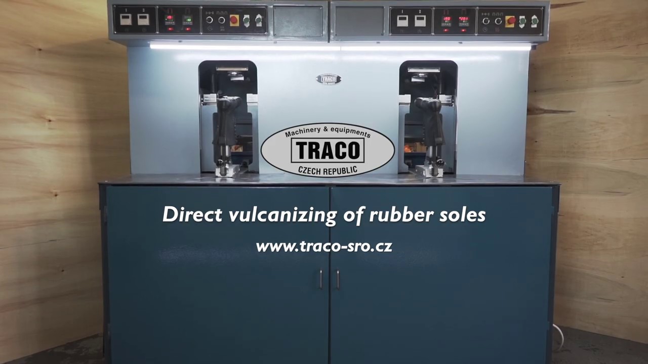 Direct vulcanizing of rubber soles