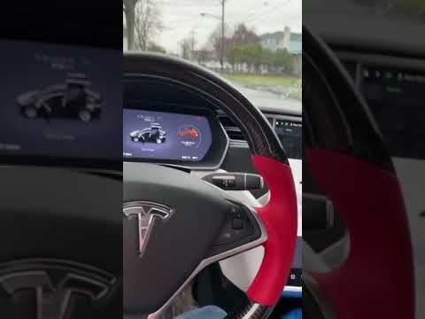 Driving A Tesla With A Ps4 Controller! - Shorts