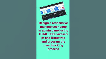 Design a manage user page in admin panel and program the user blocking process #shorts