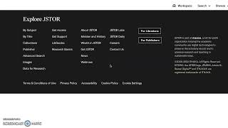 Jstor Primary Source Library Reference Guide