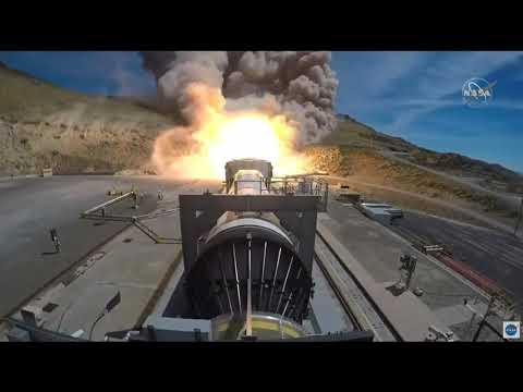 Full size Space Launch System rocket booster test fired in Utah