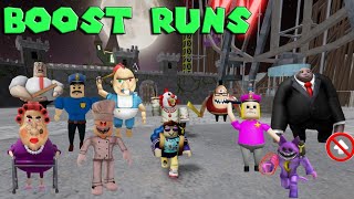 11 Speed Boost Runs Roblox Scary Obby! School, Papa, Barry, Bobby, Yummy, Stinky, Gran, Carnival