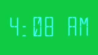 Green Screen Digital Clock Animation 24 hours | Animasi Jam Digital 24 jam