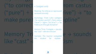 APTOPEDIA - GRE VOCAB SET 03 Word Number 4 : Castigate #gre #grevocabulary #greverbal #greshorts