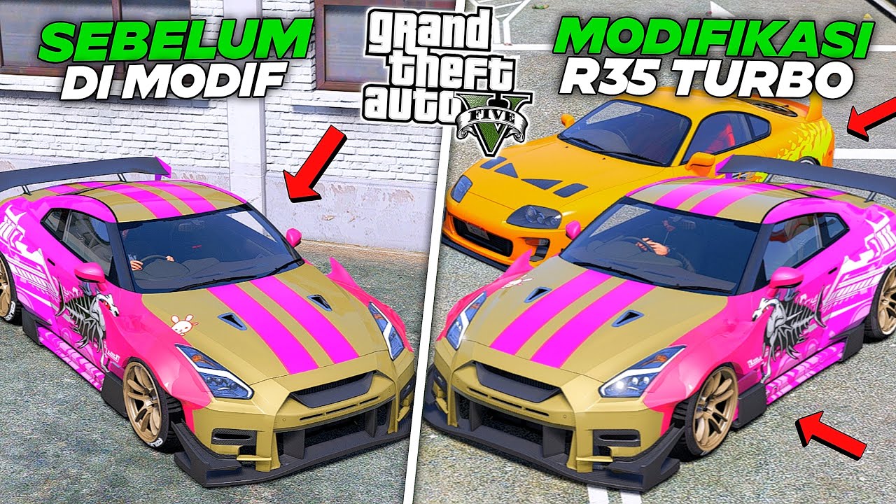 Aku MODIFIKASI Mobil R35 TWIN Turbo Langka Untuk Ikut Balapan CARMEET JDM Di - GTA 5 MOD