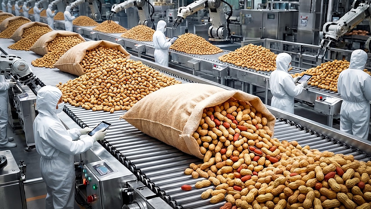 Inside a Planters Peanut Factory: From Raw Groundnuts to Roasted Salted ...