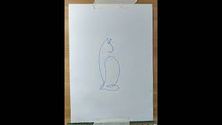 Practice again how to draw a cat with one stroke