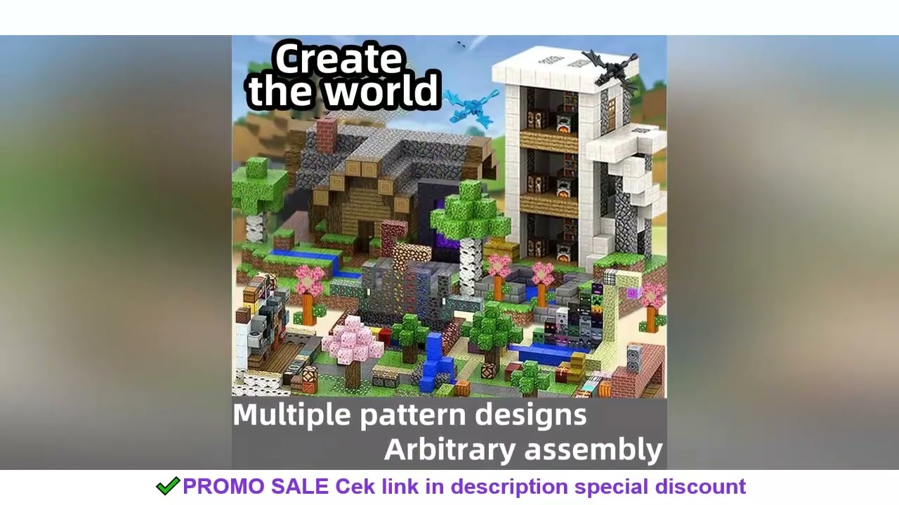 Magnetic Building Blocks Montessori STEM Educational Sensory Toys for Mine World Kids Boys Girls Age