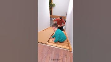 🔥 DIY CARDBOARD SLIDE – SAFE & FUN PLAYTIME! 🎢🛷 #funny #parenthack #diyideas