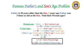 Age Problems(Father and Son's Present age)