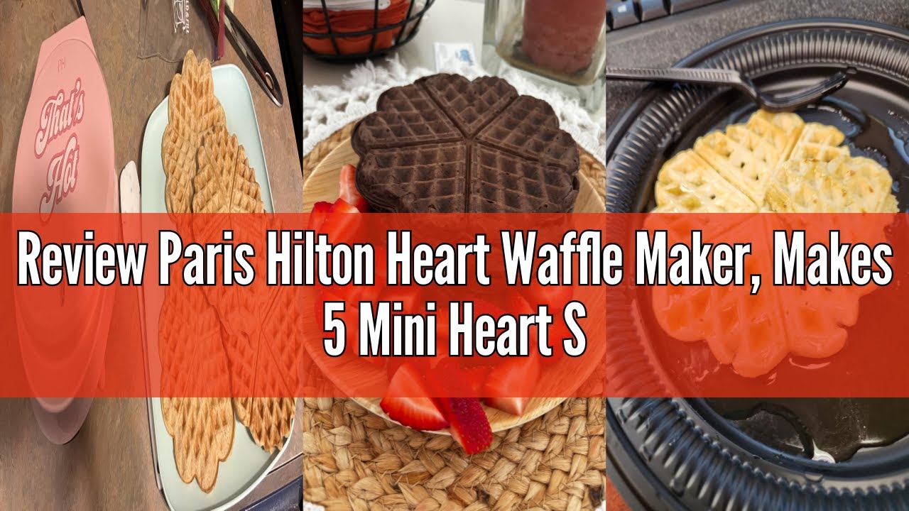 Review Paris Hilton Heart Waffle Maker, Makes 5 Mini Heart Shaped ...