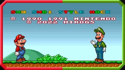 Super Mario World: SMB1 Style 🍄 2-Player [100%/Hack/Playthrough/English/HD] +Credits