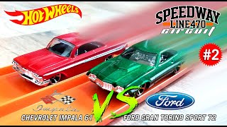 Chevrolet Impala Vs Ford Gran Torino - HOT WHEELS 2