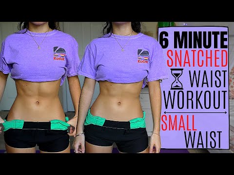 6 Min. SNATCHED Waist & HOURGLASS Workout || Minimize Hip Dips - YouTube