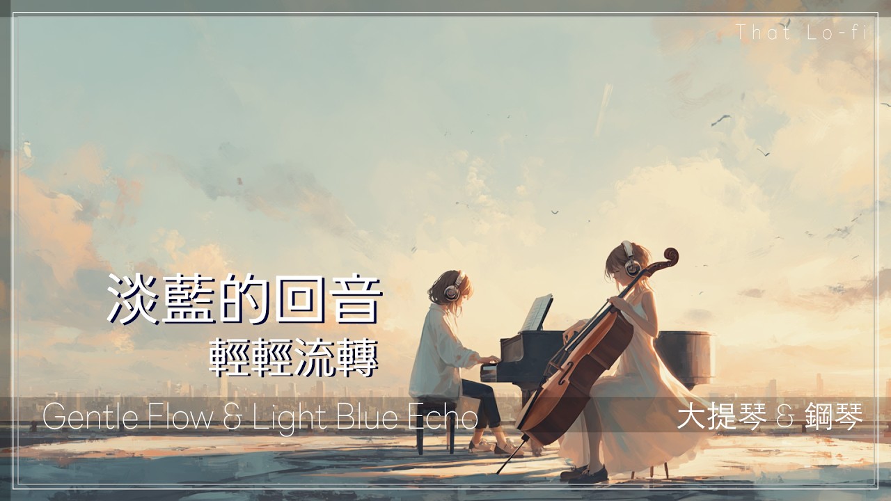 [2小時]大提琴與鋼琴的淡藍回音｜輕輕流轉 | Cello & Piano Gentle Flow | Relaxing Instrumental, Chill, Sleep Music