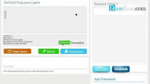 jquery tutorial DerFichtl Pong jquery game HD