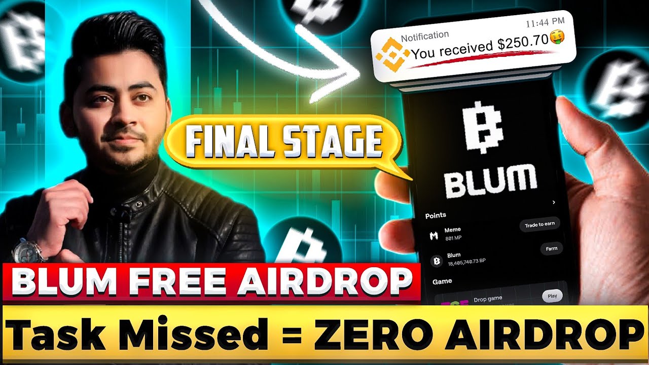 Blum Free Crypto Airdrop Big Update - Final TASK - Binance Listing  Confirmed - Withdraw Blum Coins