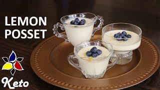 Sugar Free Lemon Posset – just 3 ingredients - a perfect British dessert Queen Elizabeth loved