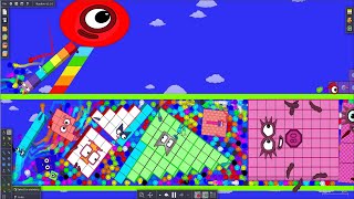 Let's Play Slide with GIANT NUMBERBLOCKS - Floor is Lava!! by Algodoo