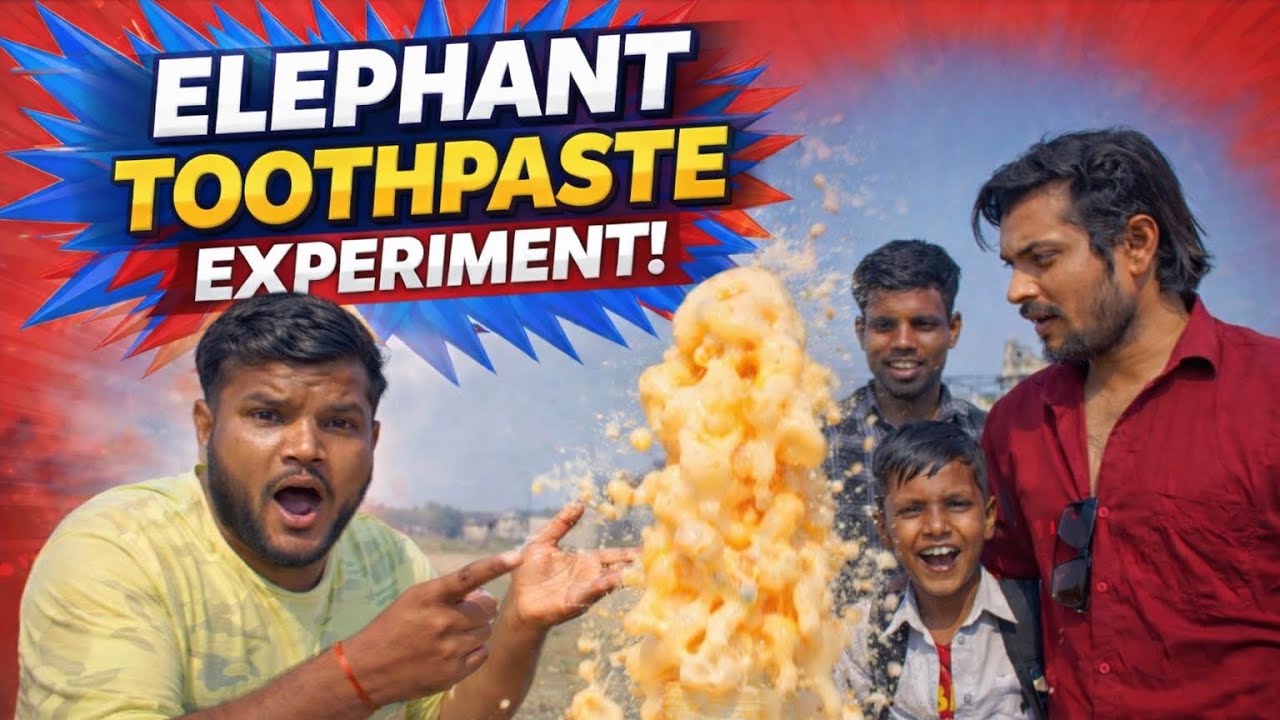 Elephant Toothpaste Experiment in Hindi 😱 | Huge Foam Blast Science Experiment | Village Experiment 