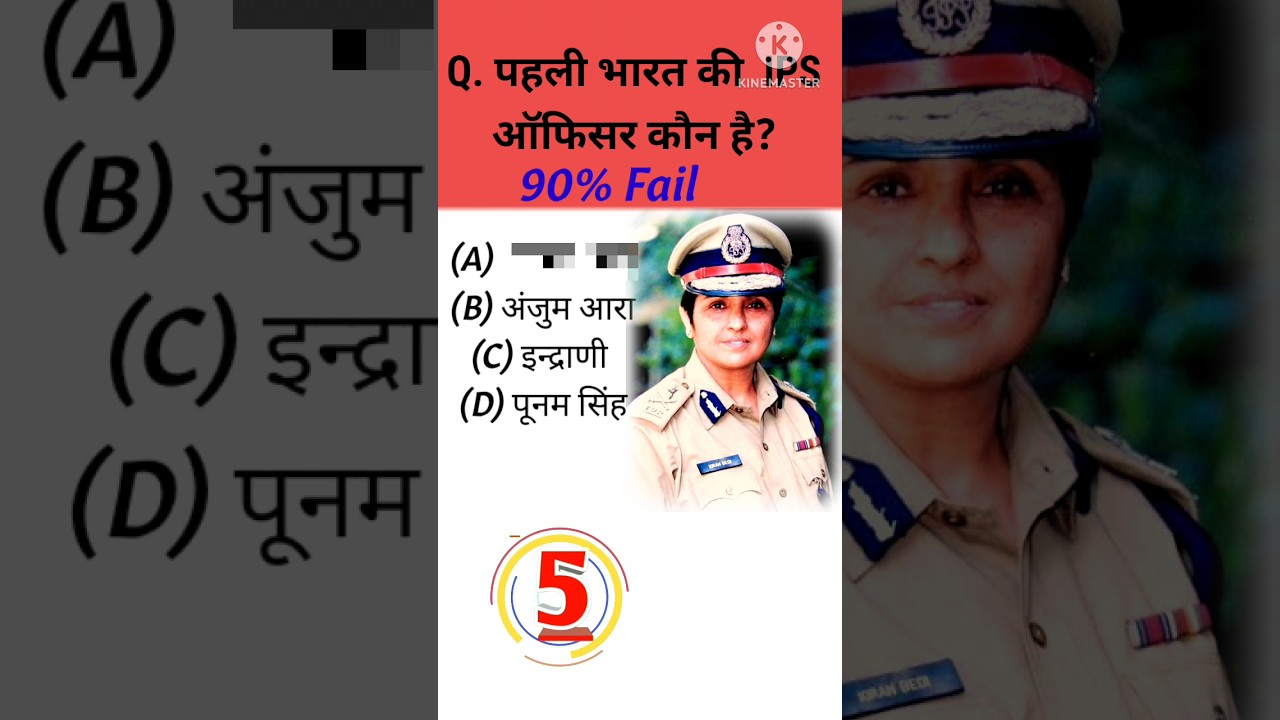 first IPS officer in India 🇮🇳 | GK question| GK question and answer | GK quiz | GK Wallah