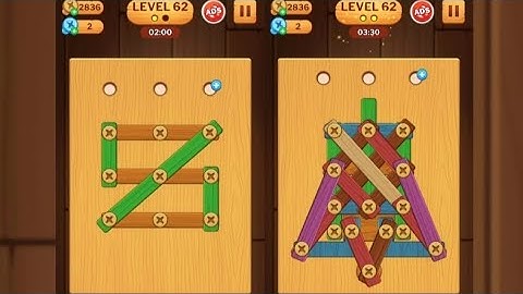 Screw Puzzle: Wood Nut & Bolt - Level 62