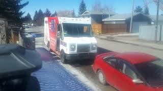 Details Canada Post employee bitch continues to drive and park on sidewalk Update