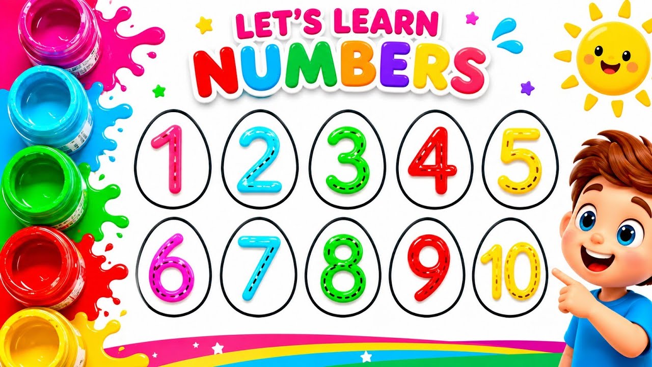 12345 | Numbers | 1234 Number Names | 1 to 10 counting | 12345