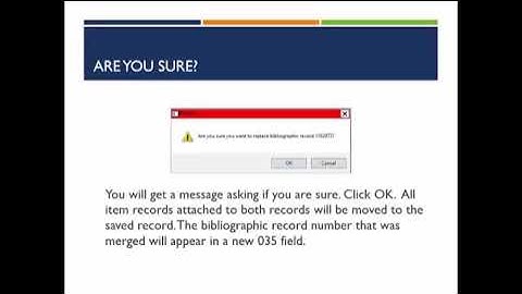 Merging Duplicate Bibliographic Records