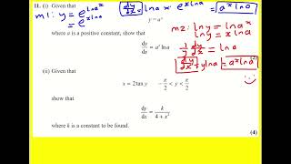 AL Edexcel Mock set 1 paper 1 pure q11 (Maths A Level)