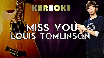 Louis Tomlinson - Miss You | HIGHER Key Acoustic Guitar Karaoke Instrumental Lyrics Cover Sing Along