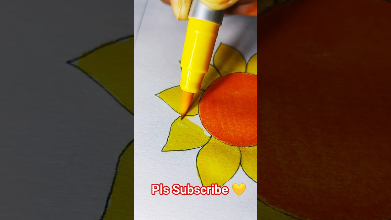 Sunflower Drawing 🌻|| 