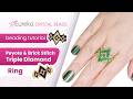 How To Use Odd Count Peyote with Brick Stitch ✨ Triple Diamond Ring Free Beginner Beading Tutorial