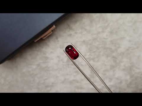 Investment unheated ruby from Mozambique, 7.05 ct, Pigeon's Blood, GRS Video  № 1