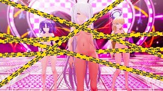 【Mmd R18 Blue Archive/4K】《銀鏡イオリ Iori 飛鳥馬トキ Toki 早瀬ユウカ Yuuka》  ~ (Teddyloid) ~《'Me!Me!Me! Ft. Daoko'》