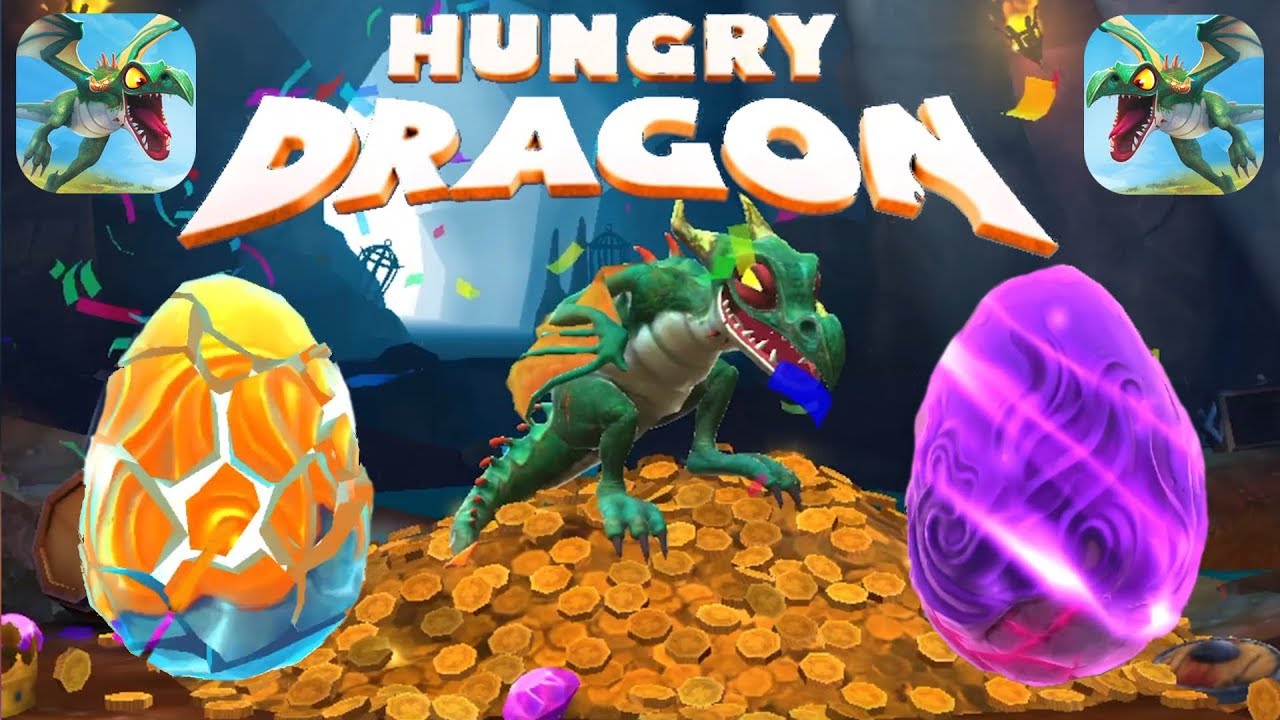 HUNGRY DRAGON GAMEPLAY AND FIRST EGGS!!!