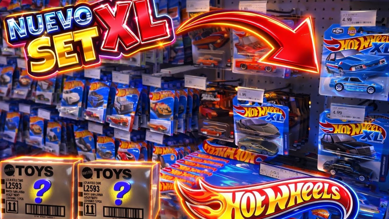 NEW SET OF HOT WHEELS XL WITH MUSTANG AND LAMBORGHINI