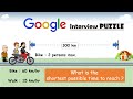 Google Interview Riddle - 3 Friends Bike and Walk || Logic and Math Puzzle