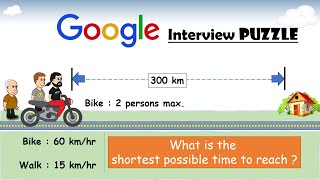 Google Interview Riddle - 3 Friends Bike and Walk || Logic and Math Puzzle screenshot 5