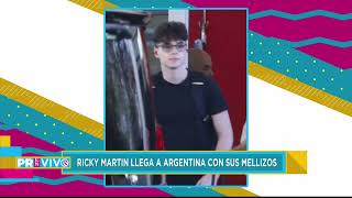 Ricky Martin y sus hijos revuelcan las redes a su llegada a Argentina