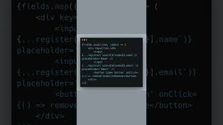 Dynamic Forms in React with Ease #ReactDevelopment