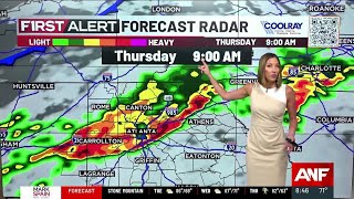 First Alert Forecast: Few T-Showers Tonight, Widespread Strong Storms Thursday
