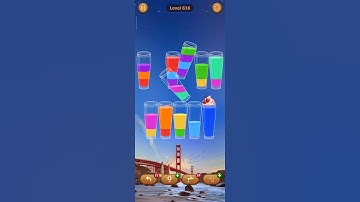 616 level Water sort - color sort game #gameshorts #watercolor #asmr #gameplay #shorts #play