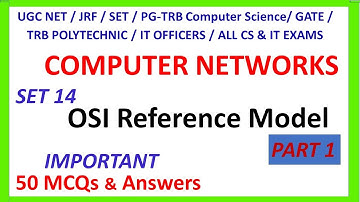 Computer Network | OSI Reference Model | PG TRB CS 2021 | TNSET 2021 | NTA NET | MCQs Answers |Tamil