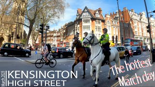 London Walking Tour | KENSINGTON HIGH STREET | 4K ULTRA HD