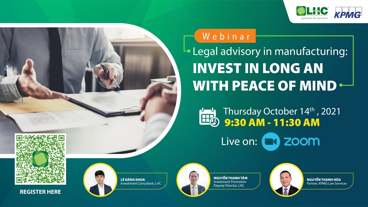 Webinar "Legal Advisory in Manufacturing: Invest in Long An with Peace