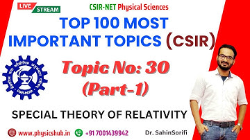 Lec-30 | (Part-1) Special Theory of Relativity | CSIR-NET 2024 December and GATE 2025 Physics
