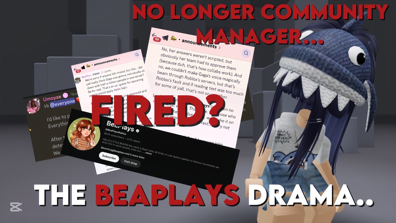 Beaplays is getting cancelled. No long community manager.  |Roblox Rant